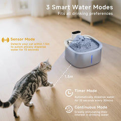 3.5L Wireless Cat Water Fountain 304 Stainless Steel Smart Sensor Pet Water Dispenser 4200mAh Battery Silent Auto cats Dispenser