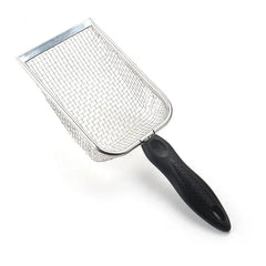 Pet Cat Waste Shovel Long Handle Stainless Steel Metal Shovel Litter Filter Garbage Sand Scoop Pet Cleaning Tool Cat Supplies