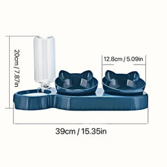Pet water dispenser feeding anti-knock dual-purpose cat bowl water dispenser automatic drinking water feeder dog supplies A