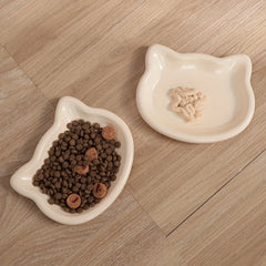 4pcs Multicolor Plastic Cat Bowl Set,Pet Supplies Category,Cartoon Cat-Shaped Design, Non-Slip Bottom to Prevent Slipping