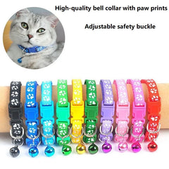 Cat Collar with Bell Necklace for Cat Strap Kitten Collar Armrests for Pets Breakaway Collar Anti-strangling Cat Necklace