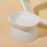 Classic Neck Protection And Anti Rollover Cat Pet Tableware With Large Opening And High Foot Plastic Cat Bowl
