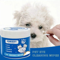 100Pcs Pet Eye Wipes Cats And Dogs Tearmark Wet Wipes Dog Cat Eyes Ears Cleaning Paper Towels Cats And Dogs Universal