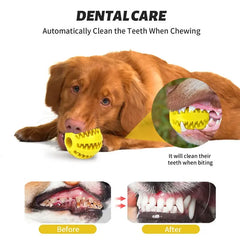 Dog Toy Ball Can Leak Food Bouncy Ball Rubber Dogs Molar Toys Balls Bite Resistant Pet Teeth Cleaning Toy Dog Accessories