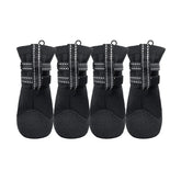 Pet Dog Anti Slip Shoes Waterproof Reflective Dog Boots Footwear Breathable Anti-Skid Pet Shoes for Medium Large dogs 4pcs/set