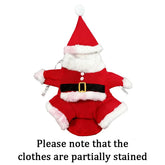 Christmas Pet Costumes Cute Kitten Santa Claus Clothes For Small Medium Dogs Cats Holiday Party Dress Up Apparel Sphynx Outfits