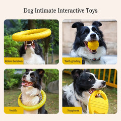EVA Durable Dog Toys 4 Pack Flying Disc + Ball + Tug Rope for Puppy&Adult Dogs Chew-Proof Teeth Cleaning Set(2024 Best Seller)