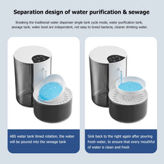 Smart Pet Water Dispenser, Wireless Cat Water Fountain, Dumping Dog Water Dispenser, Rechargeable Automatic Water Feeder