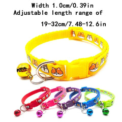 1pc Colorful Cartoon Patch Dog Cat Bell Collar Cat Neck Cover Pet Gift