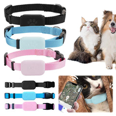Pet GPS Tracker with Adjustable Collar Smart Pet Locator Cat Tracker for Dogs & Cats (Compatible with iOS/Android)