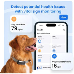 Tractive Smart Dog GPS Tracker | Live Pet Tracker with Virtual Fence | Vital Signs Monitoring of Heart & Respiratory Rate | Bark