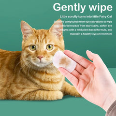 New Gentle Pet Eye Wipes No Irritation Eye Grooming Cat Eye Grooming Wipes Pet Eye Cleaning Wipes Cats and Dogs