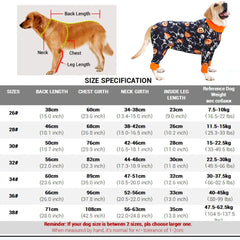2024 New Cute Print Dog Four-legged Soft Long Sleeve Onesie Surgery Recovery Suit Prevent Shedding Hair Dog Pajamas For Home
