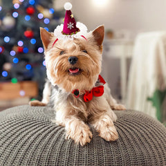 1PC Christmas Dog Cap Adjustable Dog Hats Winter Elk Decoration Pet Head Accessories For Dogs and Cats Cute Pet Supplies