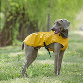 Dog Raincoat Rain Jacket with Reflective Harness and Removable Clear Hood Breathable Dogs Rain Coat Lightweight for Larrge Dogs