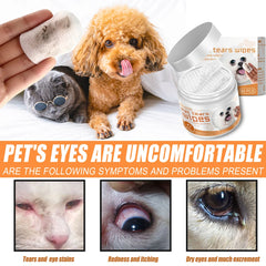 60pcs/set Wet Wipes Universal Disposable Non-woven Cleaning Wipes Ear Stain Remover Dog Cat Wipes Grooming Tools Pet Accessories
