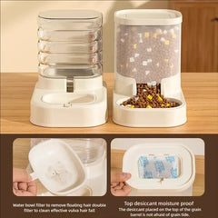 Gravity Pet Feeder and Water Dispenser Set Automatic Dog Feeder and Dog Water Dispenser for Dogs Cats Pets Animals Large Capaci
