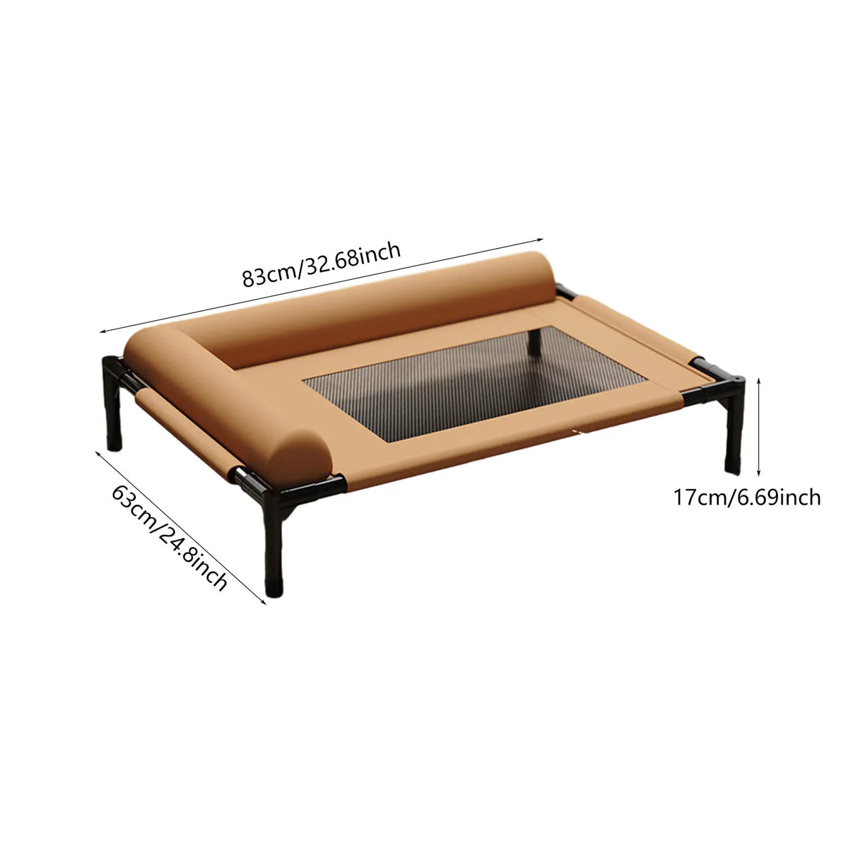 Elevated Pet Bed Breathable Mesh Cooling Pet Puppy Sofa Bed Waterproof Dog Cot Outdoor Dog & Cat Sleep Camping Bed with Pillow