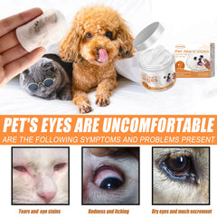 Yegbong Pet Cleaning Wet Wipes For Remove Cat and Dog Tearmark Eyes Cleaning Non-irritating Reduce Eyes Stain Pet Cotton Pads