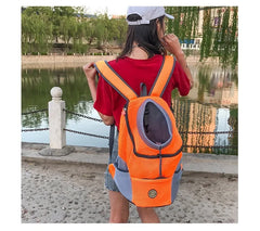 Pet Dog Carrier Bag Portable Travel Backpack Front Bag Outdoor Double Shoulder Mesh Backpack Head Carrying Bags For Cat