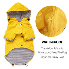 Waterproof Pet Dog Coat for Small Medium Large Dogs Windproof Jacket Dog Raincoat Dog Sport Hoodies Pet Clothes pink yellow
