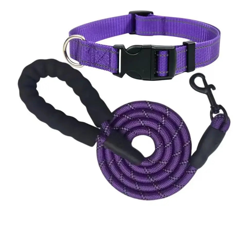 pet Reflective Nylon tow rope non slip foam handle pet Adjustable towing ropes  large middlesmall dogs outdoors Pet Supplies