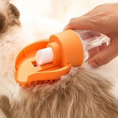 Pet Bath Brush with Soap Dispenser: 2-in-1 Massage & Cleaning Tool for Dogs & Cats - Gentle Exfoliating and Lathering