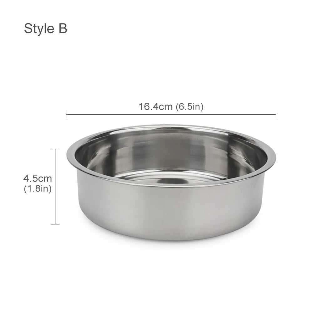 Metal Dog Cat Stainless Steel Pet Bowl Food Drinking Bowl For Small Medium Big Dogs