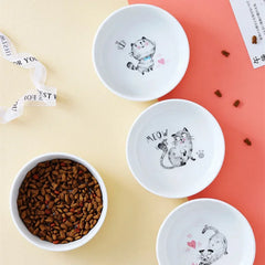 5 Inch Ceramic Bowl Korean Creative Cartoon Cats Bowl Cat Dog Pet Tableware Dog Food Cup Pet Supplies Cat Feeder Water Cup