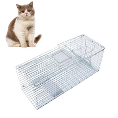 Folding Cat Cage Mild Steel Wire Cat Cage Portable Lightweight Metal Wire Pet Cage for Small Medium Cats