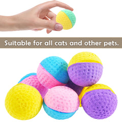 10pcs Pet Toys Latex Ball Cat Toy Foam Ball Kitten Frolic Cat Ball Toy cat toy ball interactive scratching chaser