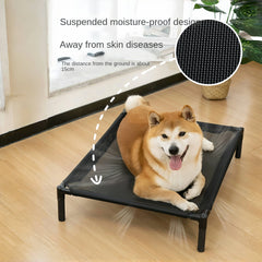 Pet Camping Bed Elevated Bed for Dogs Folding Puppy Camping Bed Dog Cat House Portable Removable Washable Puppy Beds Dog Hammock