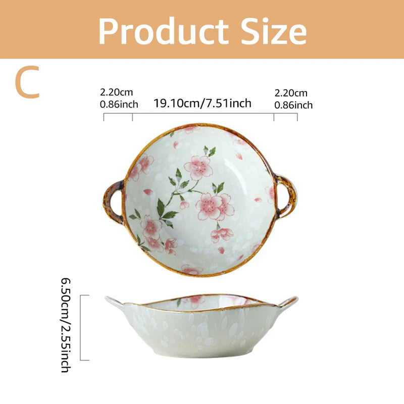 5 Inch Japanese Ceramic Rice Bowl Set 1-4 Pcs Heat-resistant Dessert Snack Bowl Microwave Safe Kitchen Noodle Bowl Tableware Set