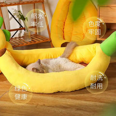 Pet kennel, warm in winter, removable and washable, cat kennel, sofa bed, pet supplies, banana boat, dog kennel, cat kennel