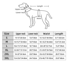S-3XL Dog Clothes Safety Reflective Dog Outfit Waterproof Soft Padded Pet Coat for Small Medium Large Dogs Winter Warm Jacket