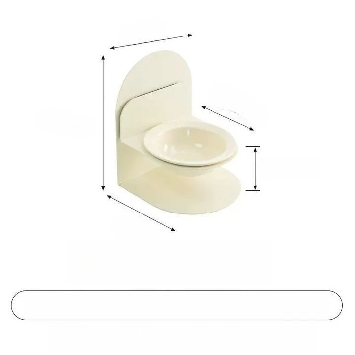 Adjustable height pet slow food bowl ceramic cat and dog bowl with elevated dogfood bowl rackbracket universalfor catwater bowls