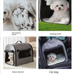 Winter Warm Pet Tent Folding Dog House Pet Car Carrier Bag Outdoor Kennels Playpen Pet Delivery Room for Small Dogs Cats