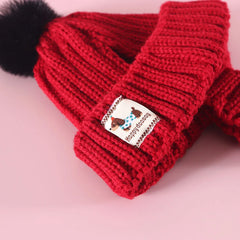 Dog Winter Hats Warm Puppy Dog Knitted Cap with Ear Holes for Cats and Small Medium Dogs Cold Weather Windproof Pet Beanies Hats
