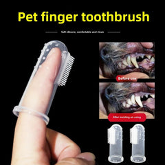 Super Soft Silicone Finger Toothbrush for Dogs Cats Dental Care Tartar Remover Gum Care with Massaging Nubs Breath Freshener
