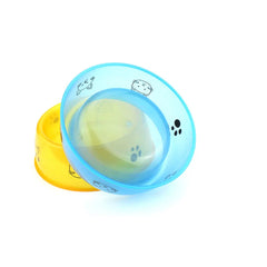 Transparent Plastic Pet Bowl - Printed Cat/Dog Food & Water Bowl, , Durable Pet Feeding Supplies for Dogs & Cats