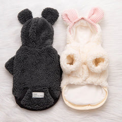 Winter Plush Dog Clothes Warm Pet Hoodies For Small Medium Dogs Cats Cute Jacket Coat Soft Puppy Sweatshirt Dog Costumes