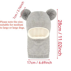Comfortable knitted warm hat suitable for medium and large-sized dogs, a pet headwear applicable throughout the year
