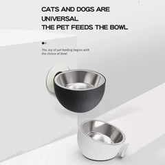 1 Pcs Magnetic Wall Mount Stainless Steel Dog Bowls Anti Spill Pet Food Dishes Elevated Cat Bowl Dishwasher Safe Rustproof