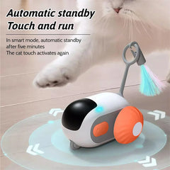 Electric Cat Toys Remote Control Sports Car Teaser Stick Self-Help Boredom Reliever Indoor Cat Interactive Smart Cat Toys