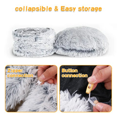 Winter Indoor Warm Plush Cat Bed Tunnel Play and Sleep Hide and Seek Cat Tunnel Play and Sleep Integrated Cat House Pet Nest