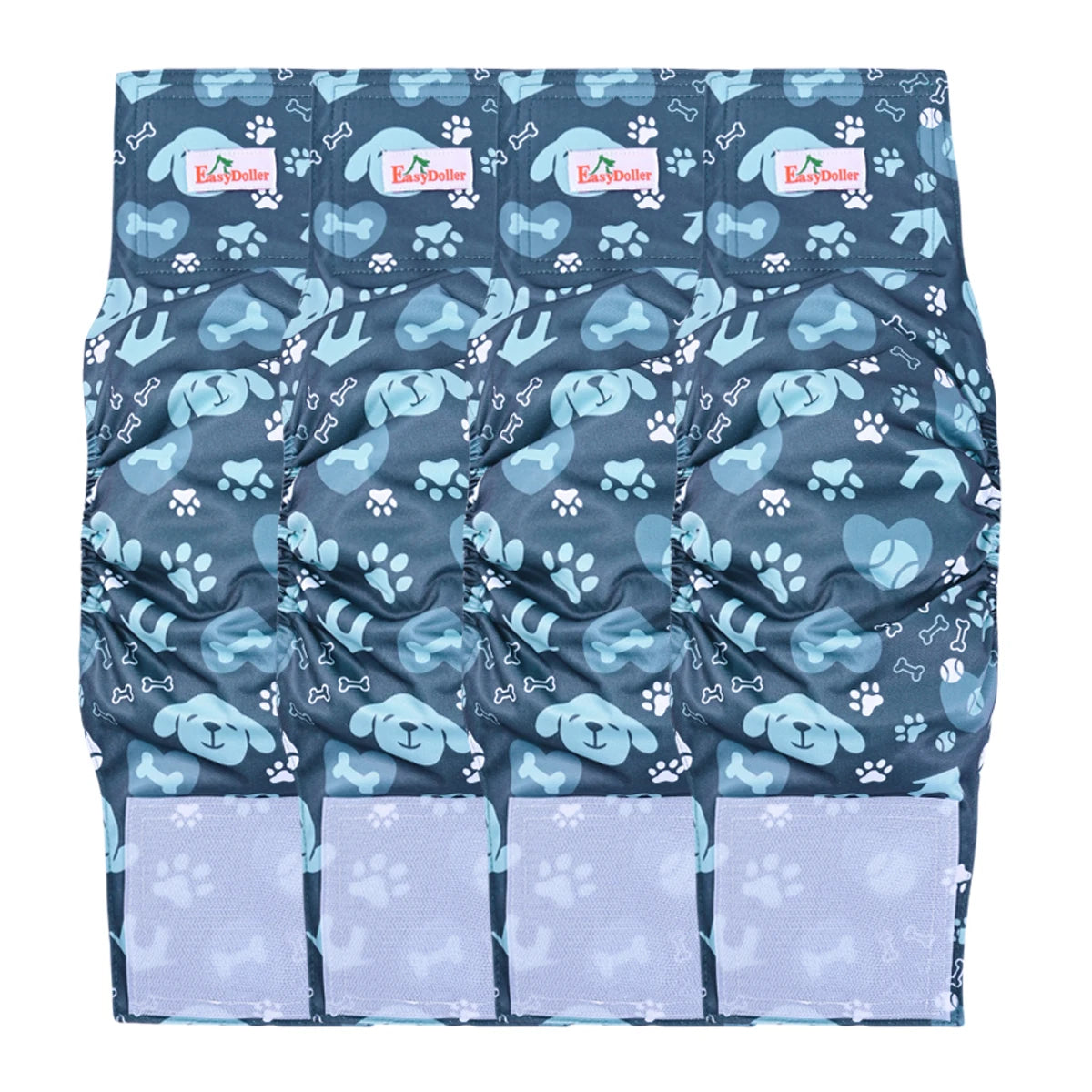 4PCS Washable Male Dog Diaper Reusable Nappy Belly Band Wrap Physiological Sanitary Pants For Incontinence And Training Diapers