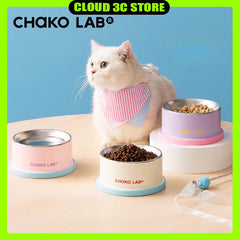 CHaKOLAB 304 Stainless Steel Cat Bowl Cat Food Bowl Pet Bowl Large-diameter Neck Protection Anti Spill Water Gift