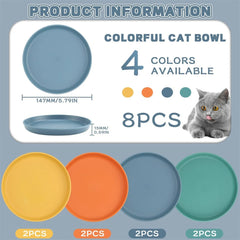 5 Round Colors Feeding Bowl Cat Food Bowl Fatigue-free Bowls For Wet And Dry Food For Kittens And Short-legged Cats