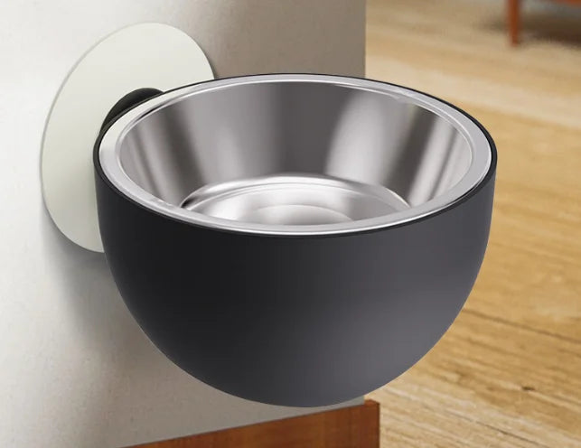 1 Pcs Magnetic Wall Mount Stainless Steel Dog Bowls Anti Spill Pet Food Dishes Elevated Cat Bowl Dishwasher Safe Rustproof