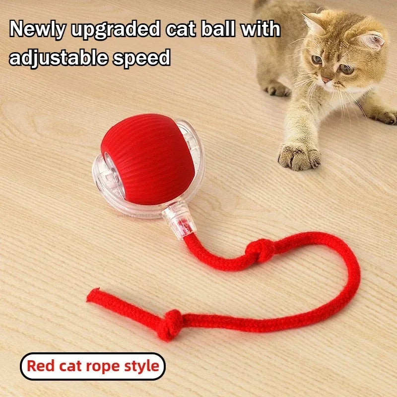 Cat Toys Electric Dog Ball Toys Automatic Rolling Ball Rechargeable Pet Interactive Plush Toy Dog Cat Training Imitate Mouse
